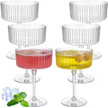 6 Pcs 10 oz Clear Plastic Martini Glasses P734774