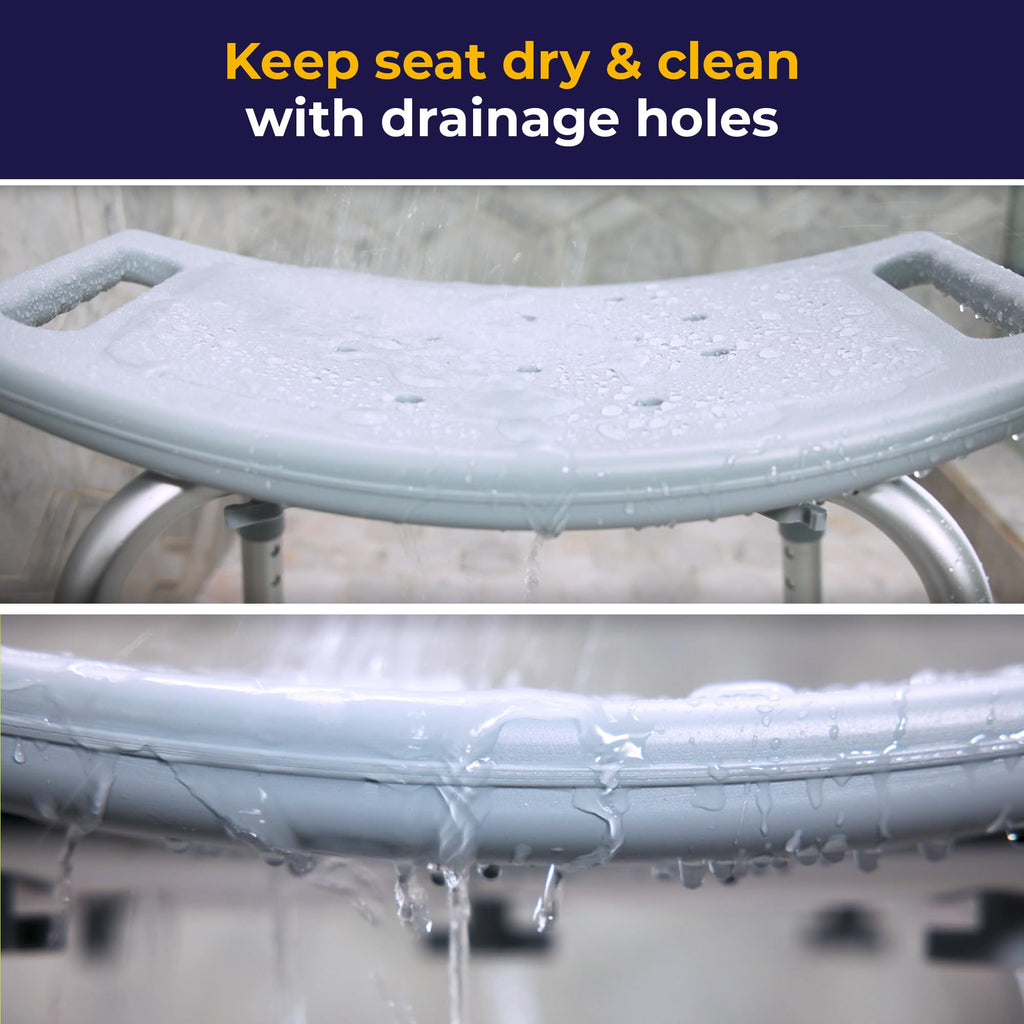 Adjustable Non-Slip Aluminum Shower and Bath Chair D502693