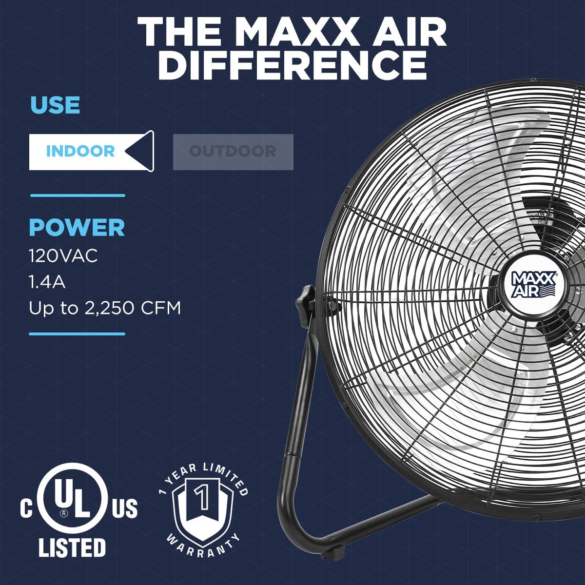 20 Inch 3-Speed High Velocity Wall Fan K31167