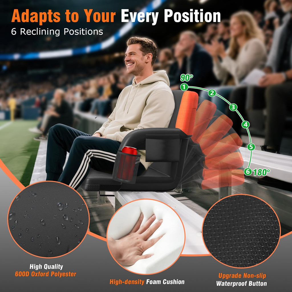 Heated Stadium Seat with Back Support Z2603