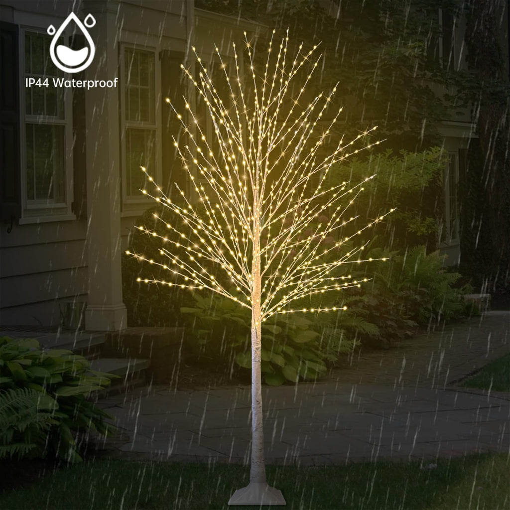 6FT Lighted Birch Tree with 880 LED Lights F9576
