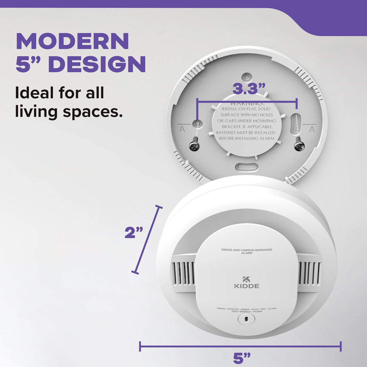 Smoke & Carbon Monoxide Detector, AA Battery-Powered, 3 Pack U287587
