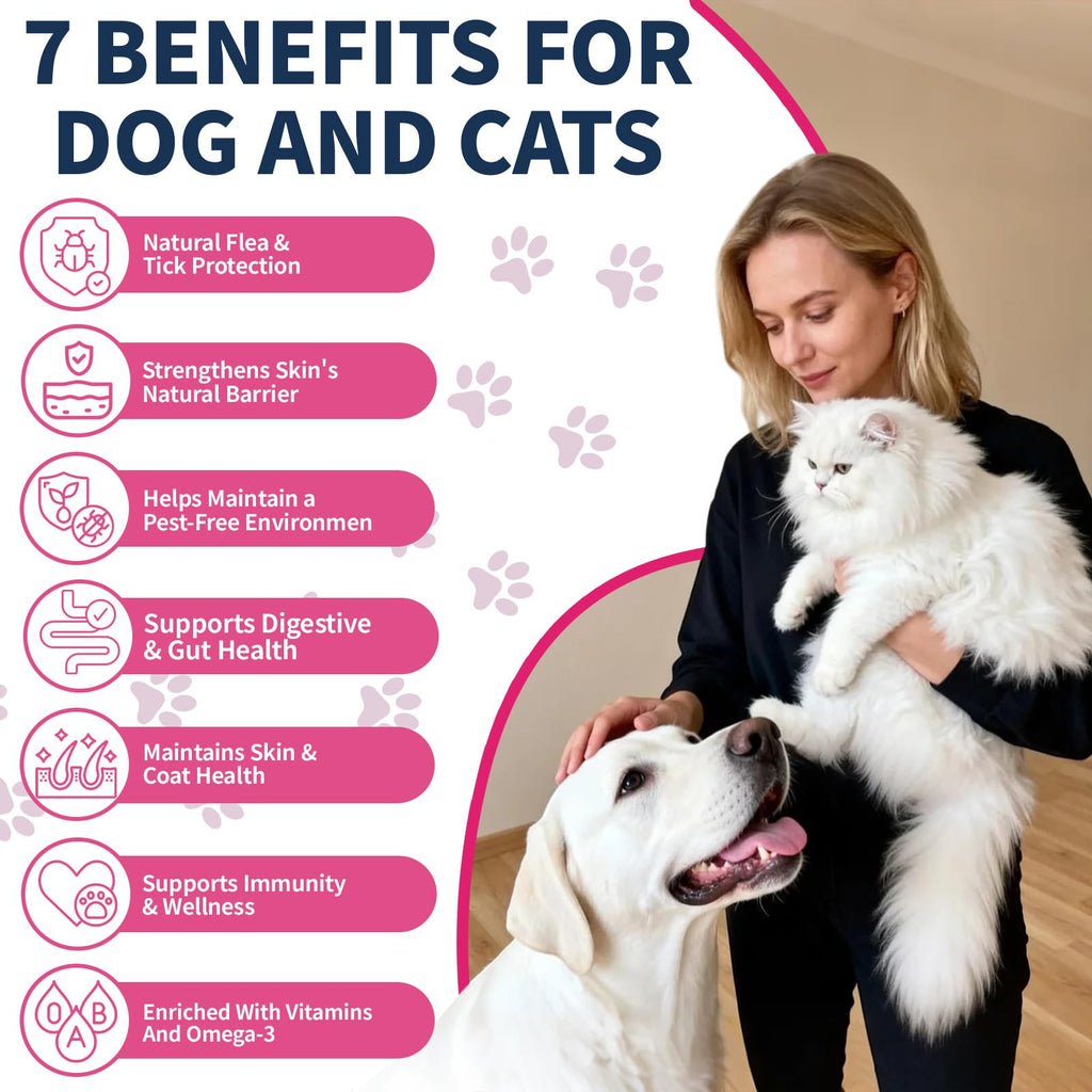 Natural Oral Flea and Tick Drops with Multivitamin for Pets Z151045