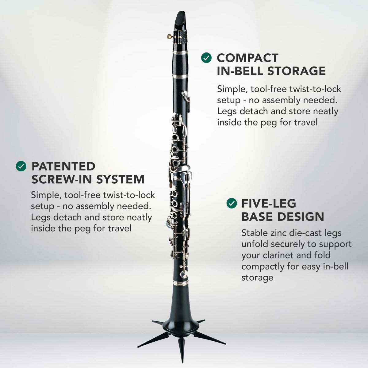 Portable Clarinet Stand P614