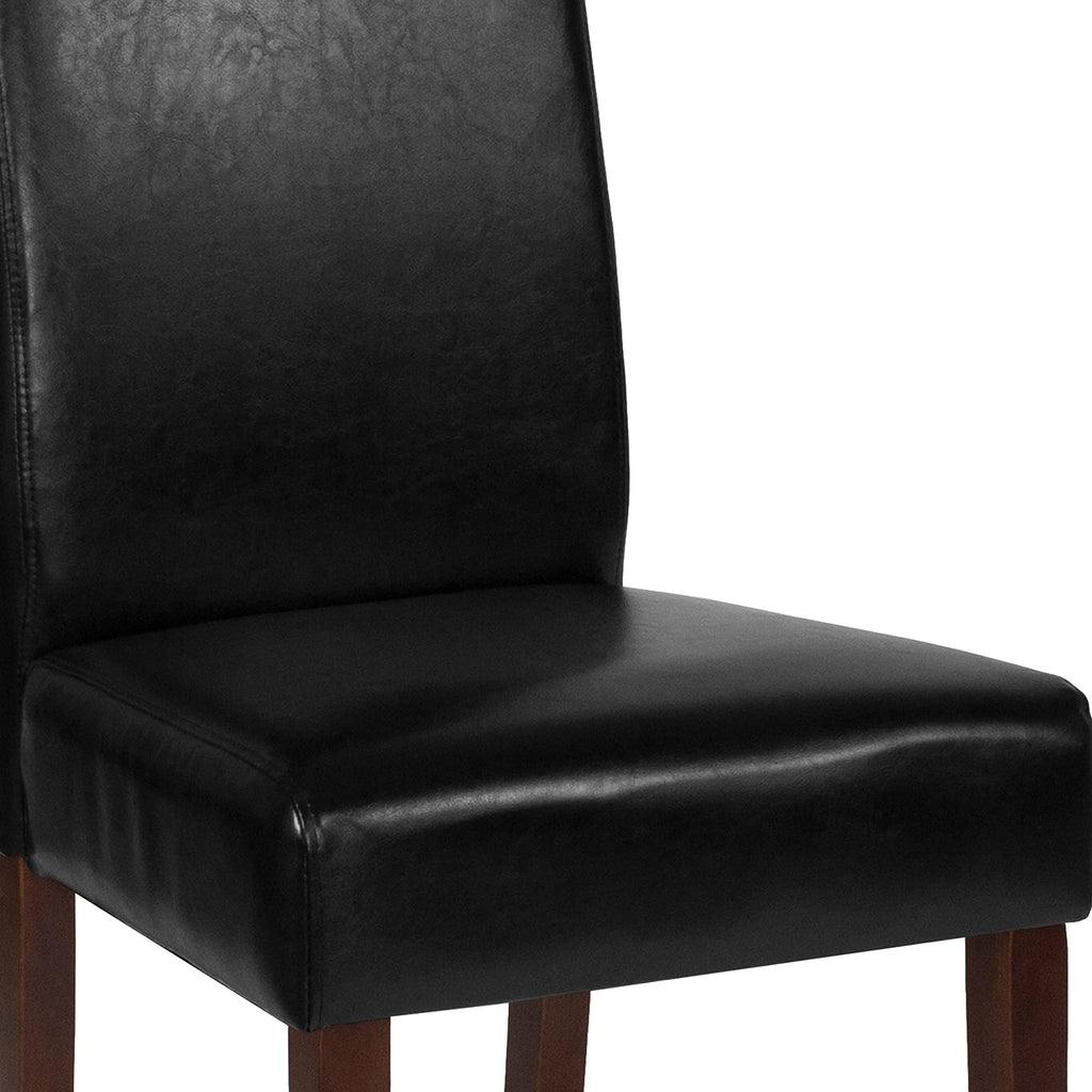 Black Faux Leather Parsons Chair 6-Pack C459318