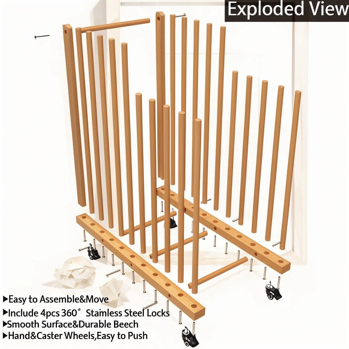 Art Storage Rack with Wheels O655