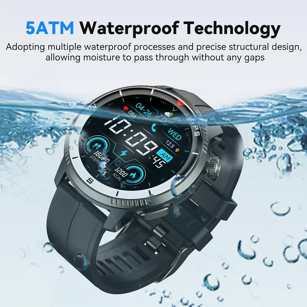 Black GPS Smartwatch with Heart Rate Monitor L6781