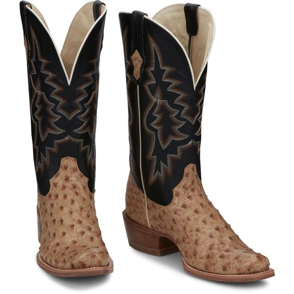 Full Quill Ostrich Leather Western Boots Z56274
