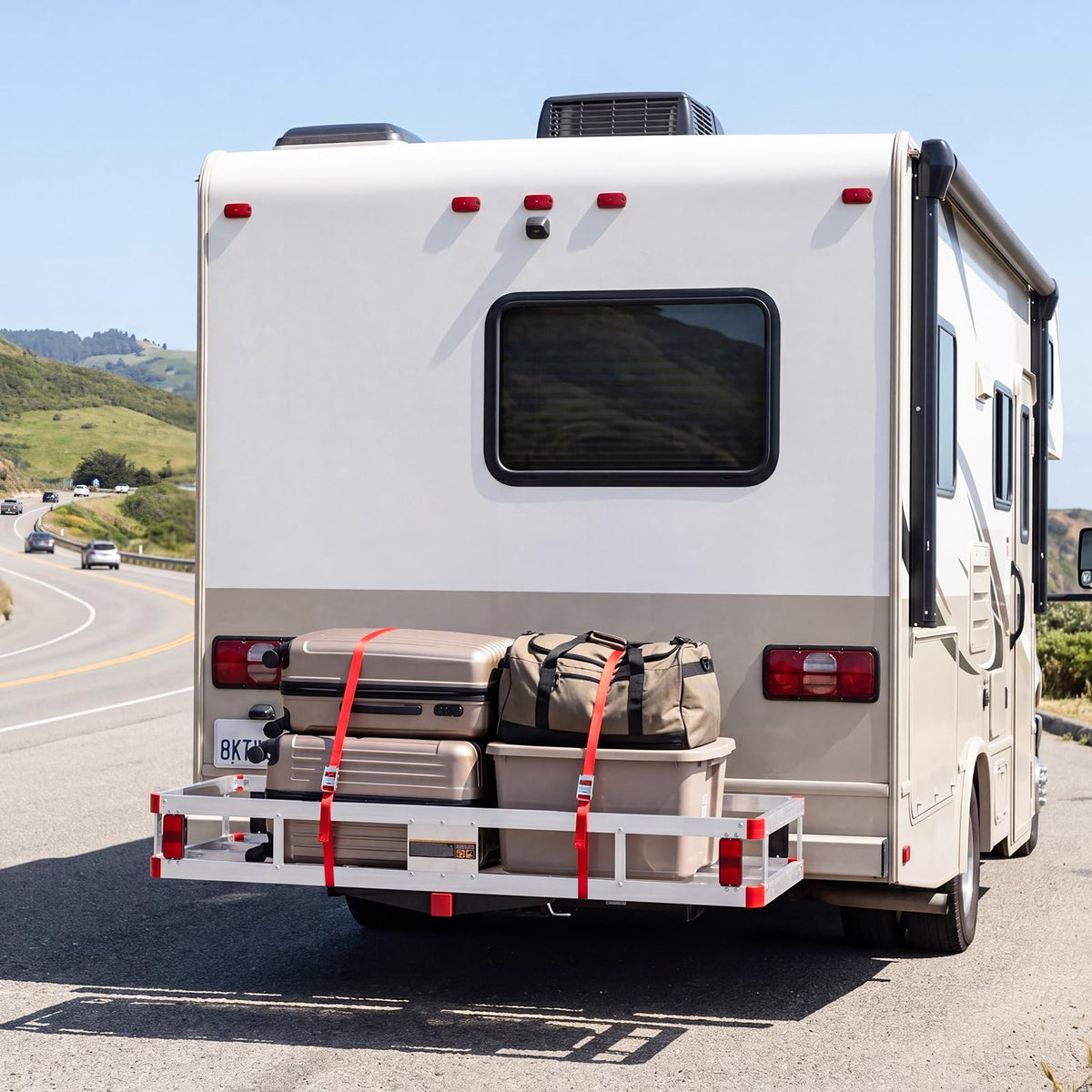 Aluminum Hitch Mount Cargo Carrier with 500LBS Capacity V11044