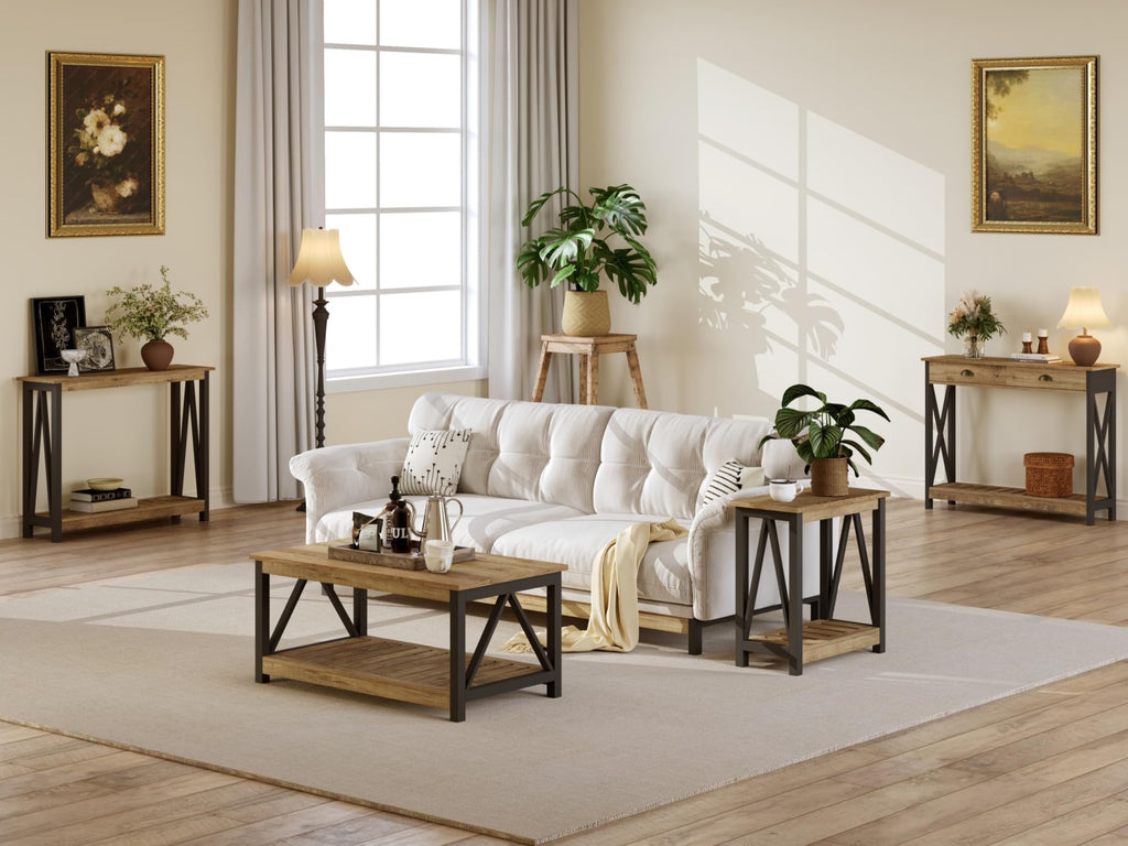 Farmhouse Console Table with Drawer Q29618