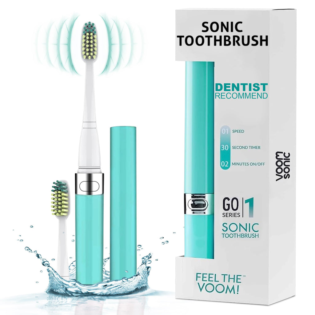 Black Blue 2-Pack Travel Electric Toothbrush M460585