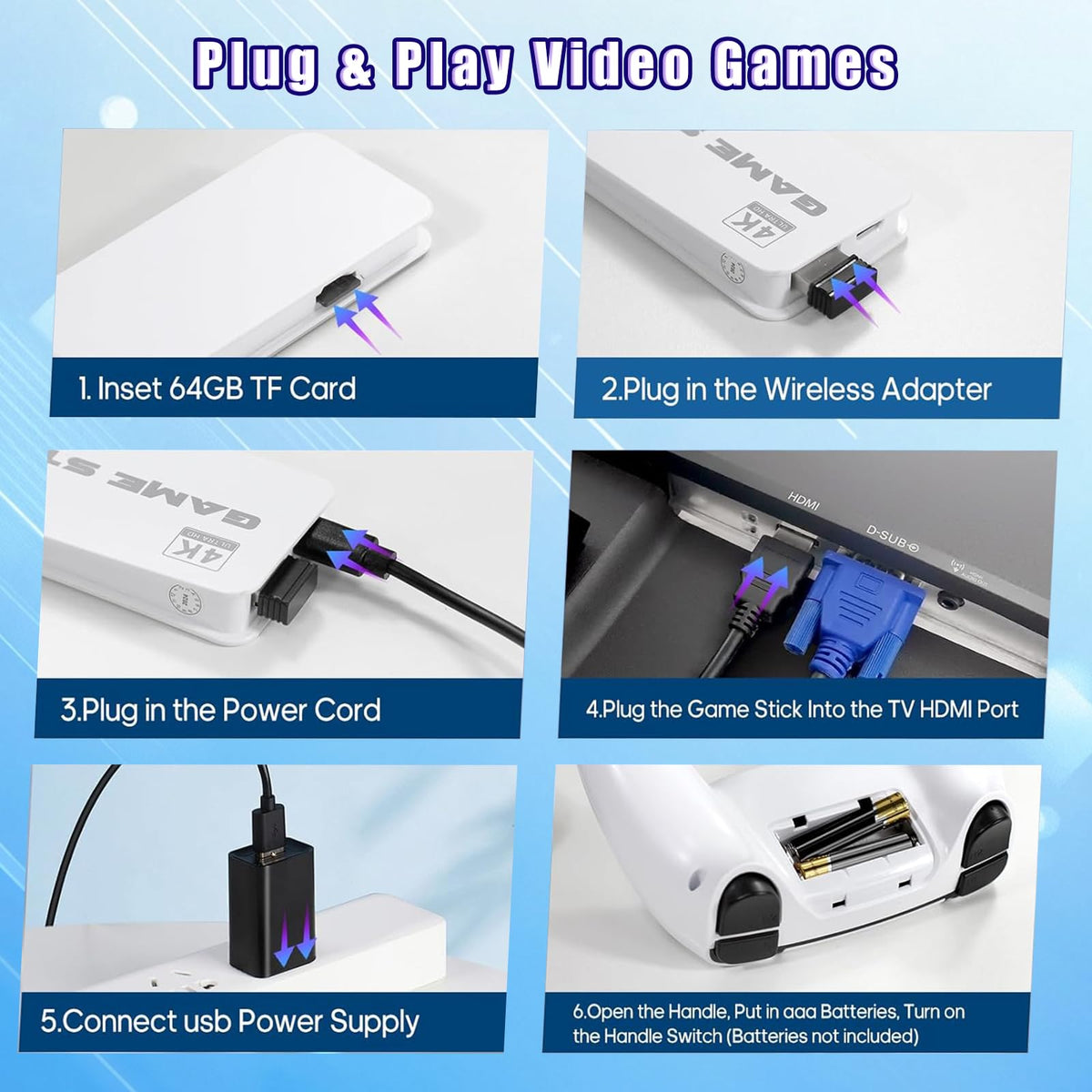 Wireless Retro Gaming Console Built-in 20,000+ Games Z49720
