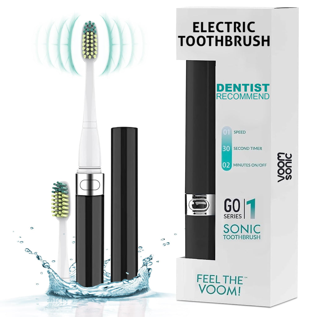 Black Blue 2-Pack Travel Electric Toothbrush M460585