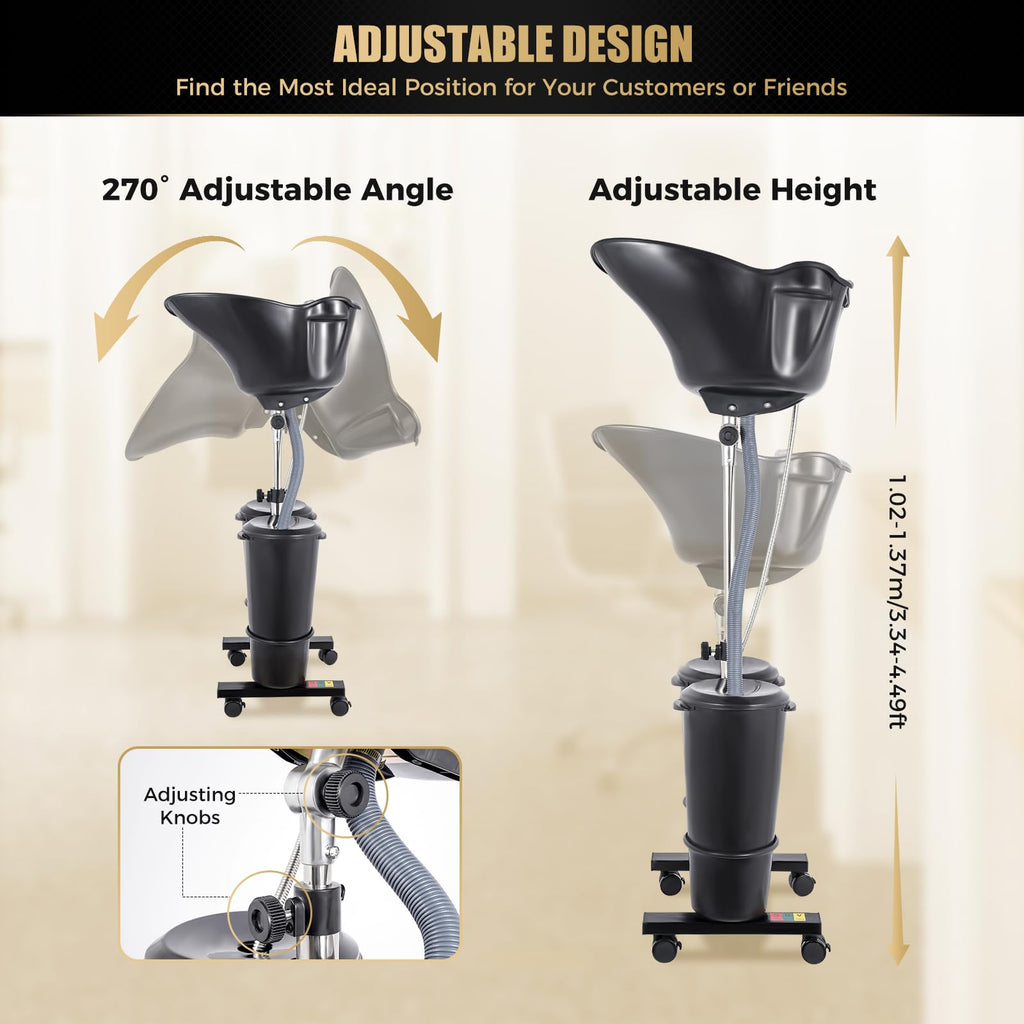 Portable Height & Angle Adjustable Shampoo Bowl C27208