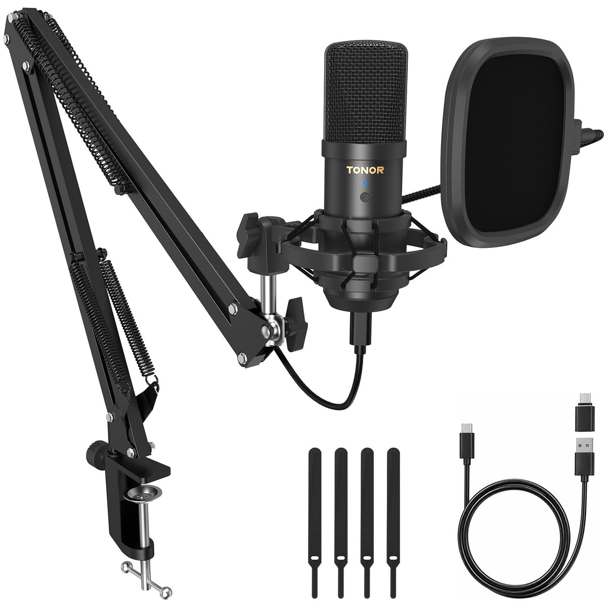 USB Condenser Microphone with Boom Arm Kit V409467