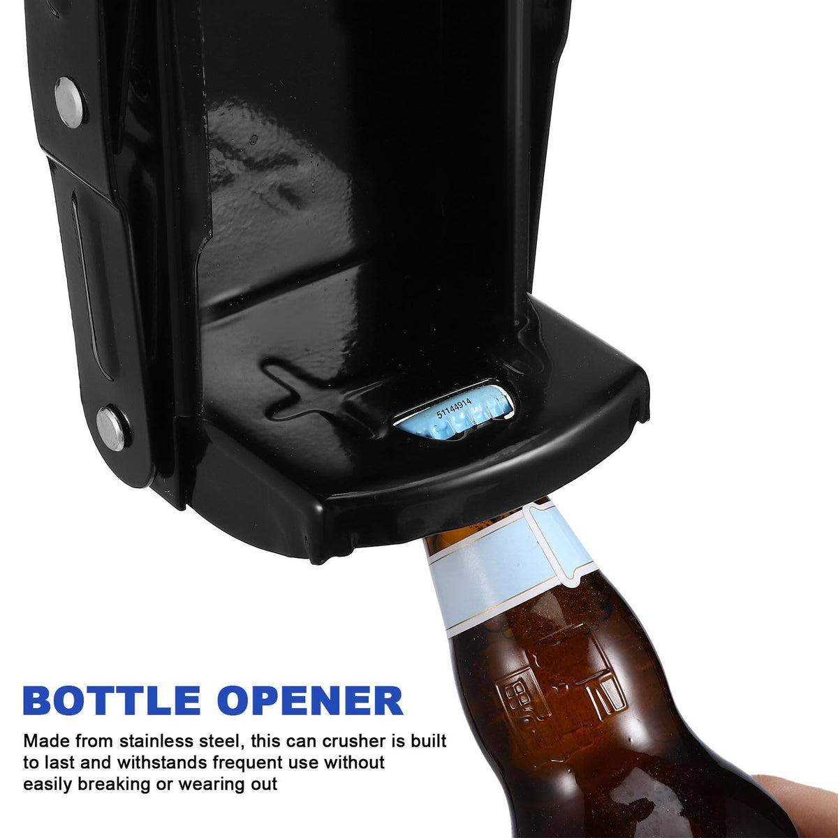 Wall Mounted Can Crusher with Folding Handle A47295