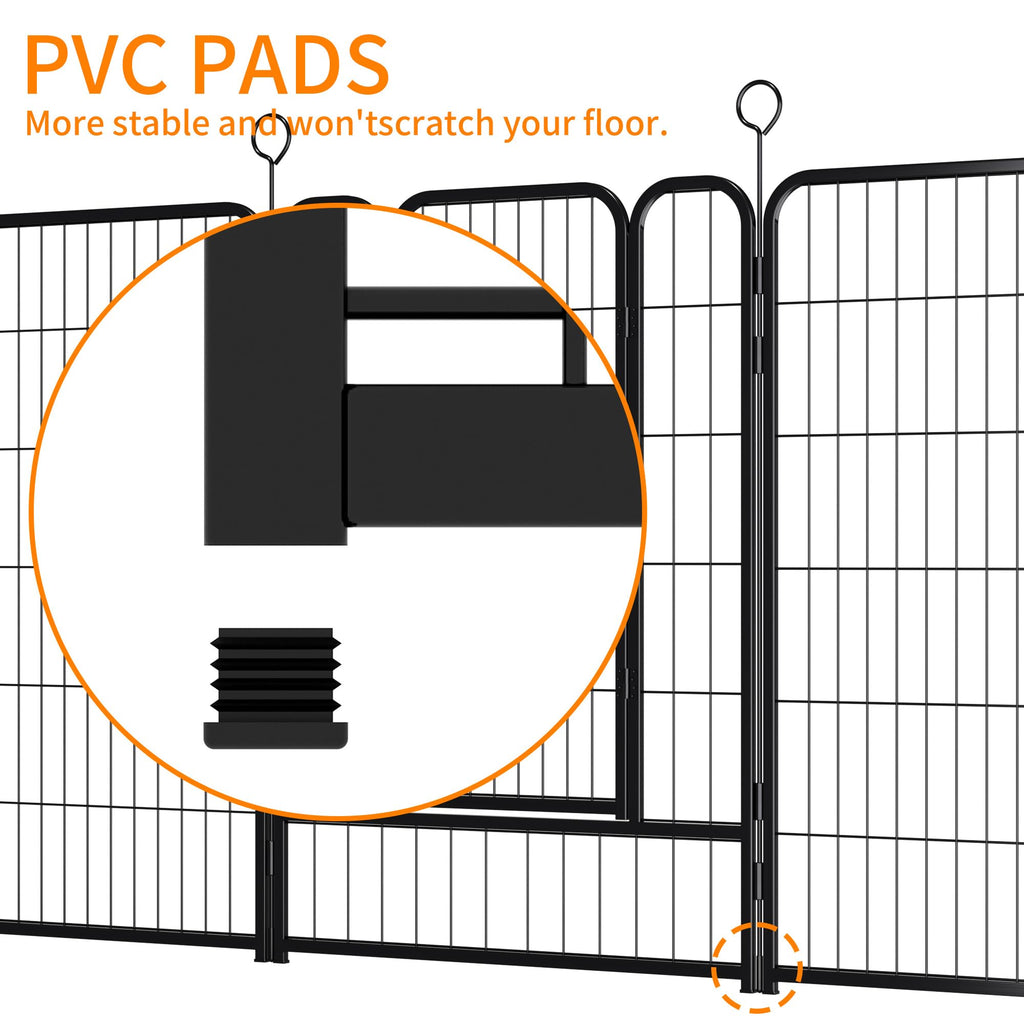 Heavy-Duty Iron Exercise-Pen System Portable Yard Camping Kennel Alternative J78590