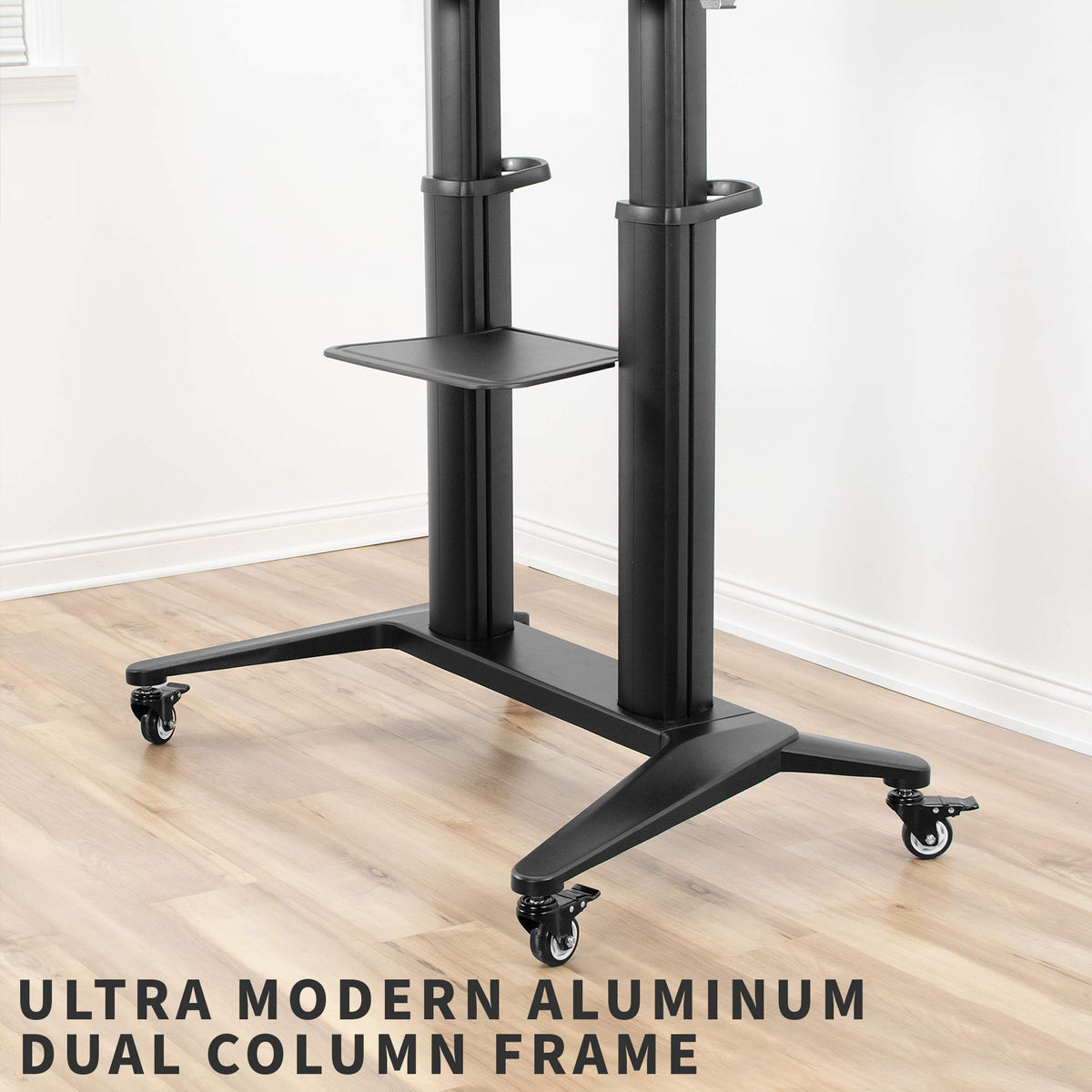 Aluminum Mobile TV Cart for 32 to 120 inch Screens up to 308 lbs, Black Z956686