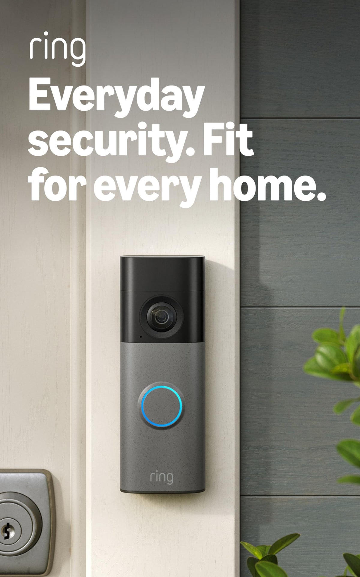 Battery Doorbell 2K Wide-Angle Speckled Gray C66623
