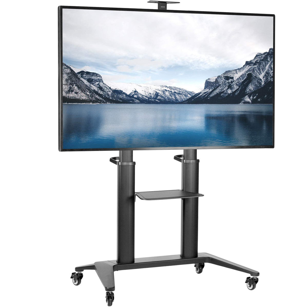 Aluminum Mobile TV Cart for 32 to 120 inch Screens up to 308 lbs, Black Z956686