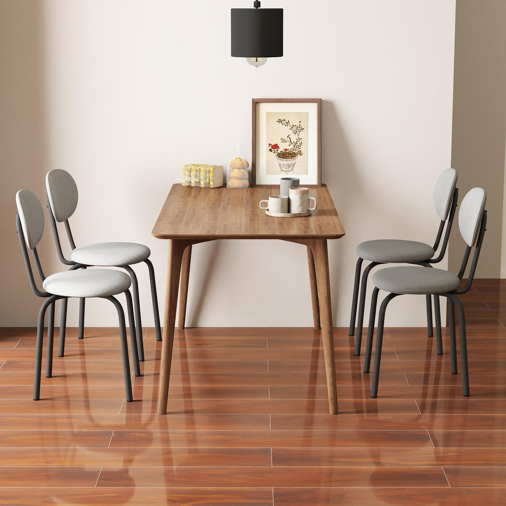 Stackable Dining Chairs Set of 4 Grey F877