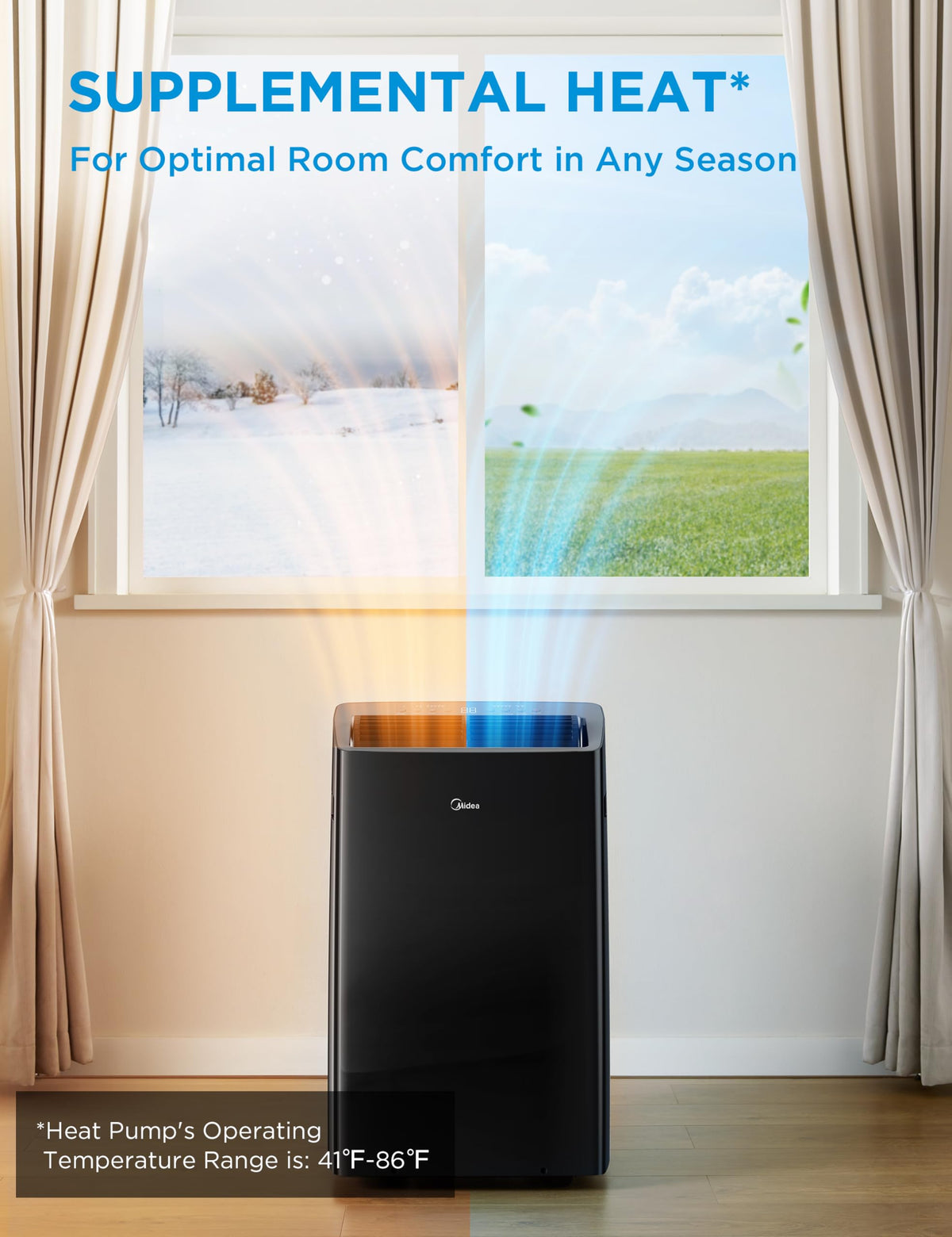 14,000 BTU Portable Air Conditioner with Heat B902364