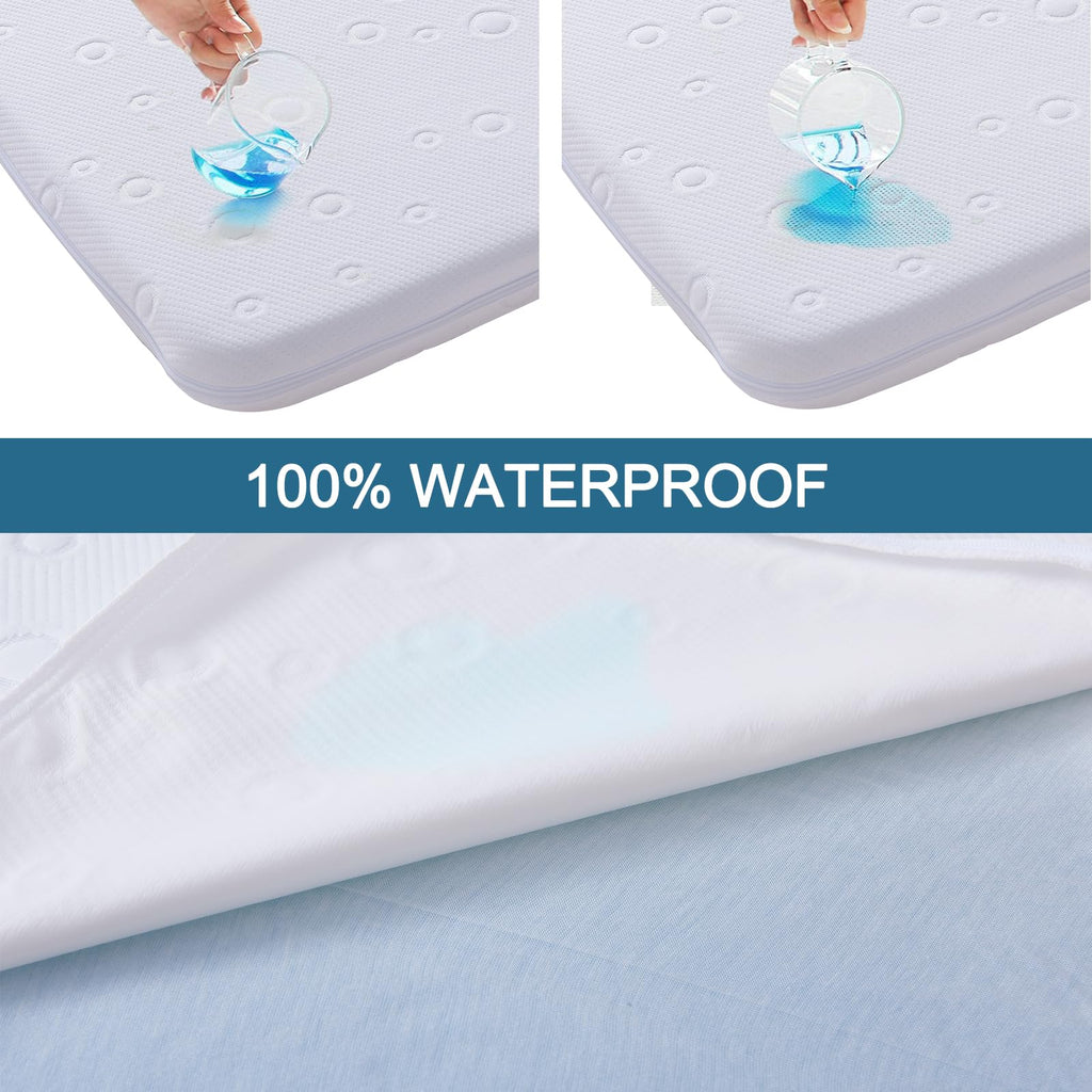 Baby Bassinet Mattress, 42" x 24" x 2" Dual Sided Gel Memory Foam with Removable Cover U944048