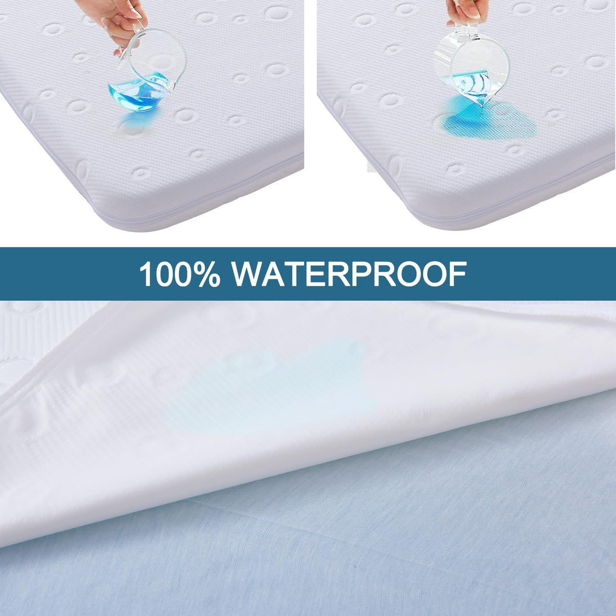 Baby Bassinet Mattress, 42" x 24" x 2" Dual Sided Gel Memory Foam with Removable Cover U944048