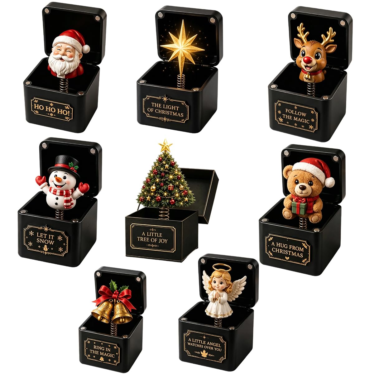 Black & Gold Pop-Up Jack in the Box V313