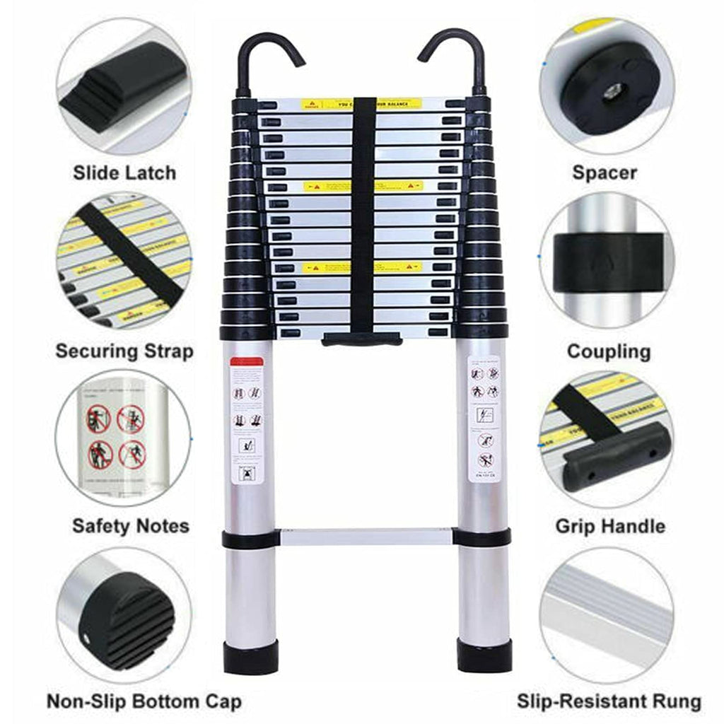 Telescoping Extension Ladder 20.34FT 330 Pound Capacity J280866