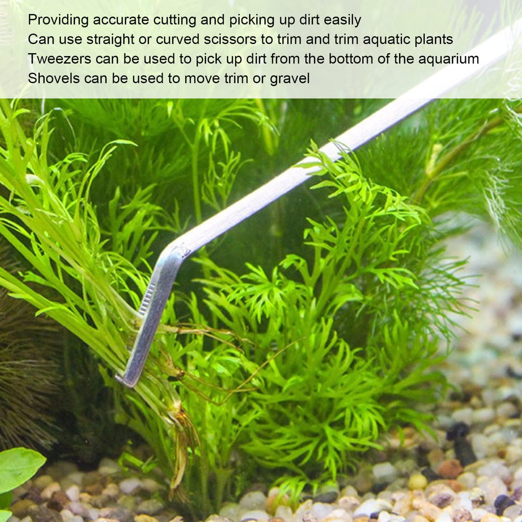 Aquarium Scissors and 5 in 1 Aquascaping Kit Stainless Steel 5 Piece Set U9045