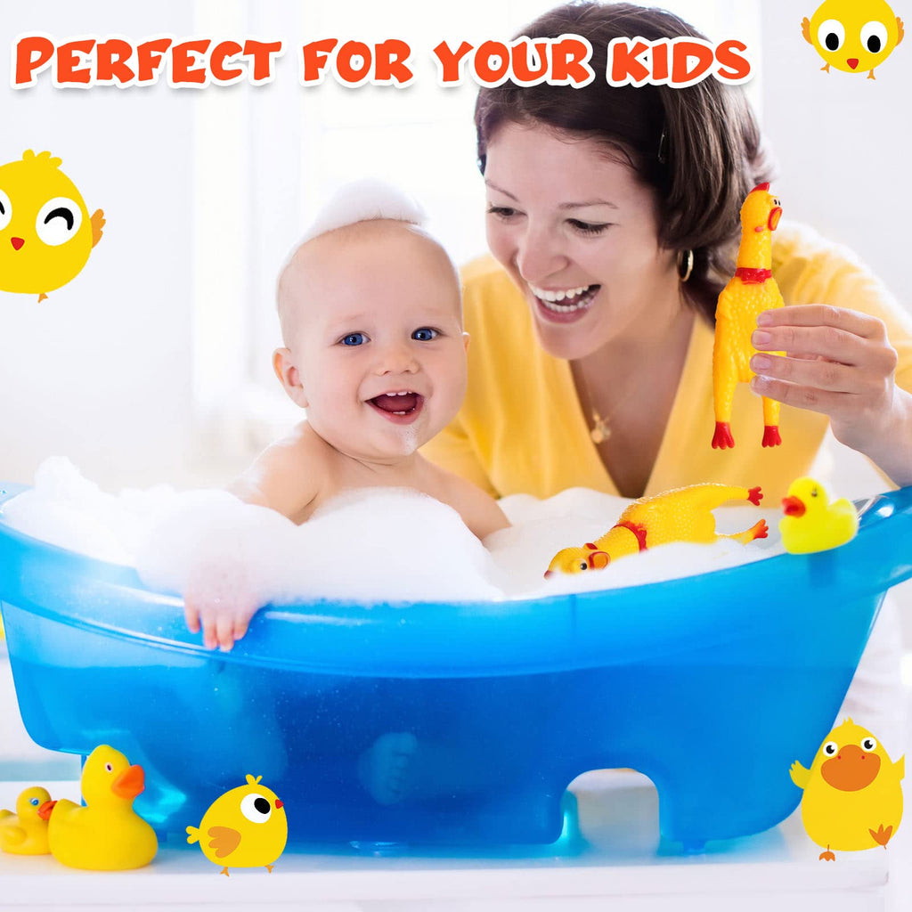 50 Pcs Yellow Rubber Chickens X610