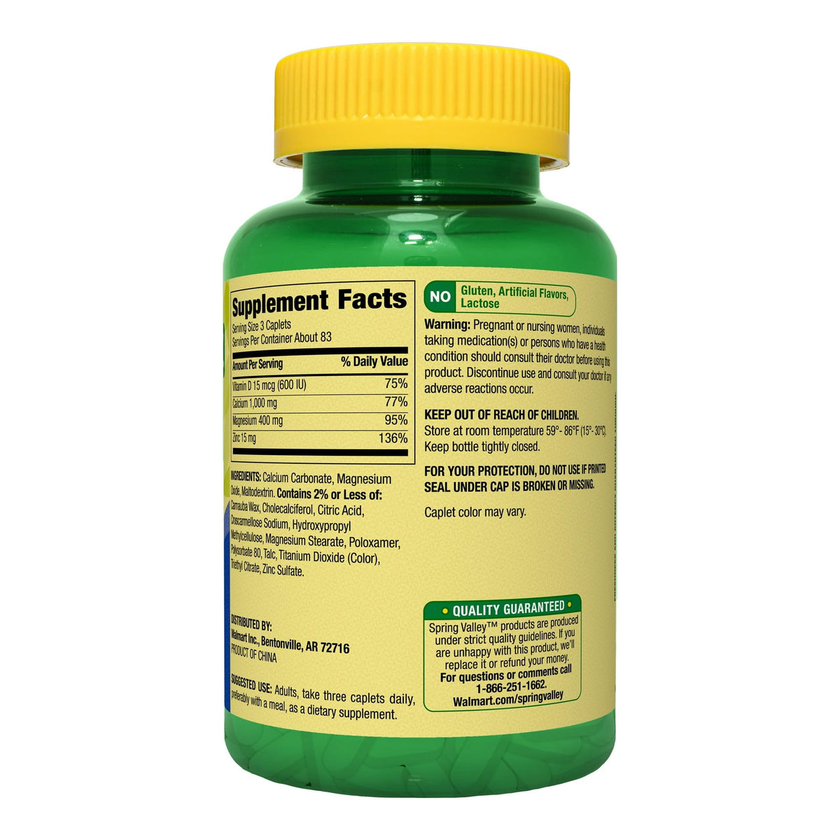 Calcium Magnesium Zinc with D3 Caplets 250ct R223300