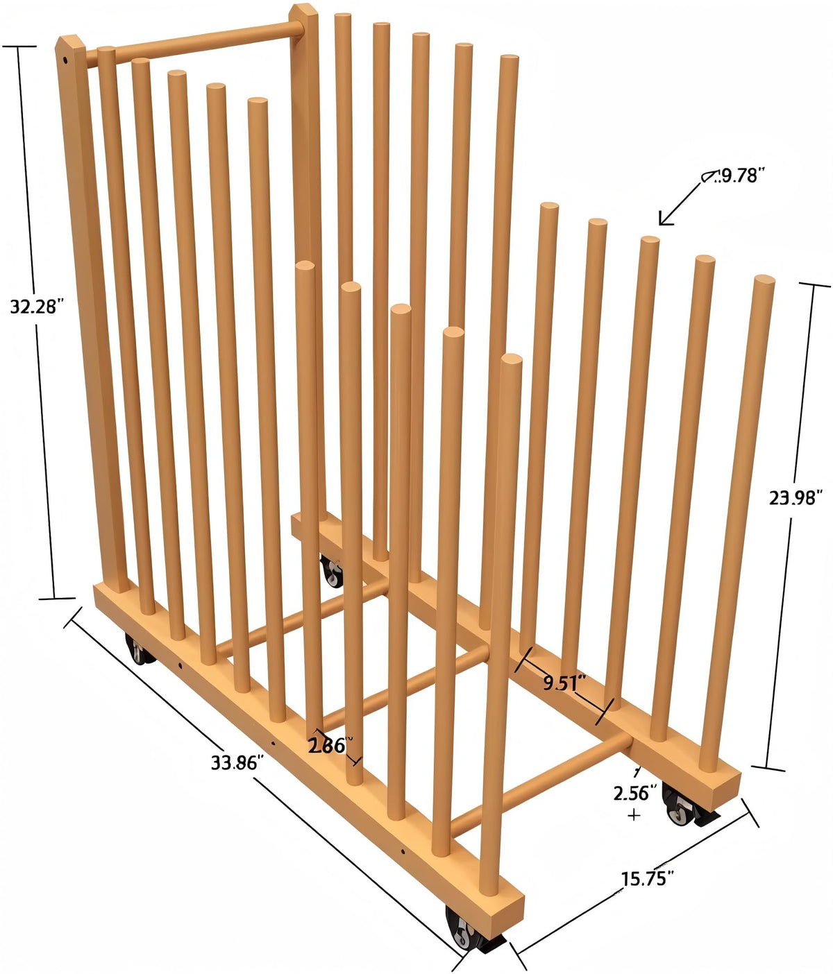 Art Storage Rack with Wheels O655