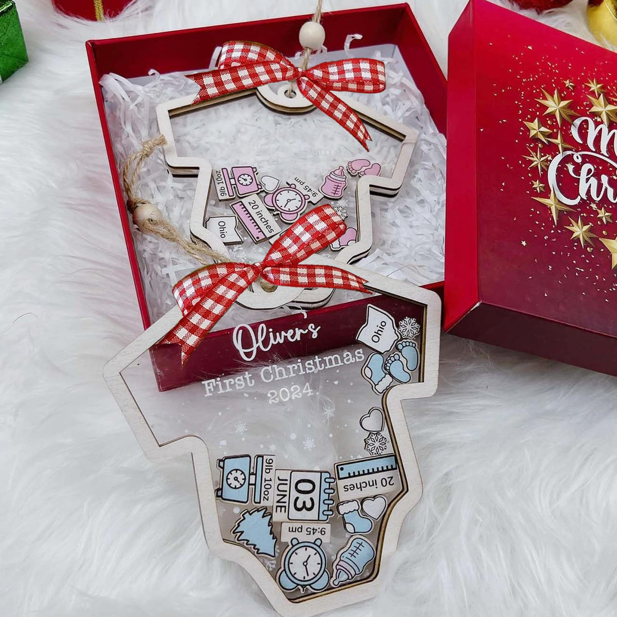 Baby's First Christmas Ornament 2026 Acrylic Wooden 5" M77635