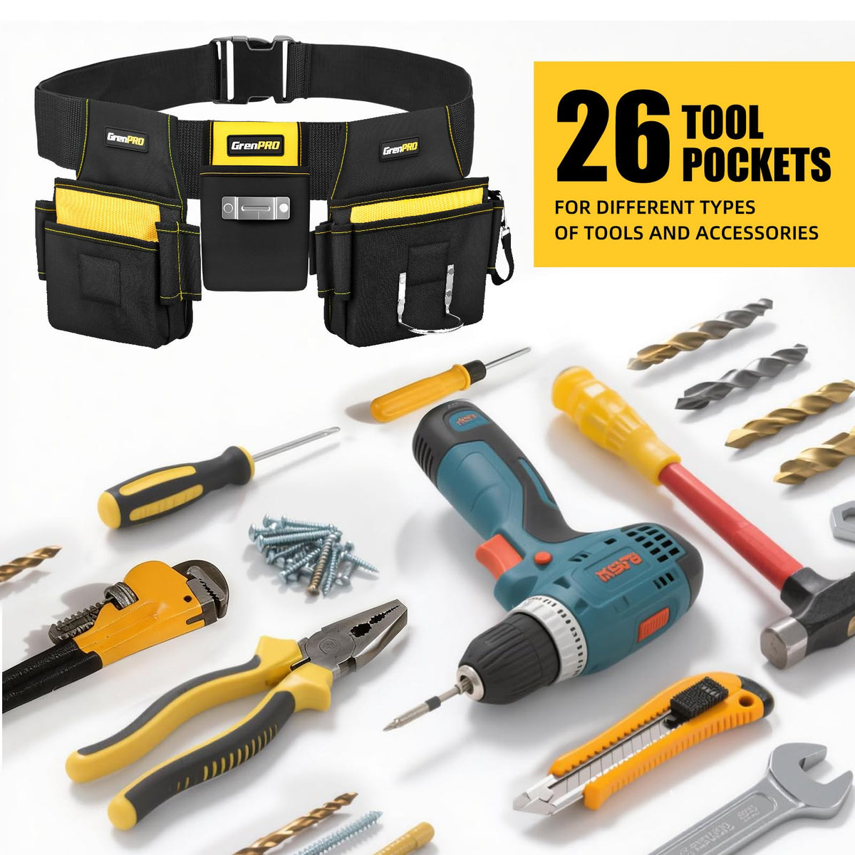 Magnetic 29 Pocket Tool Belt K73218