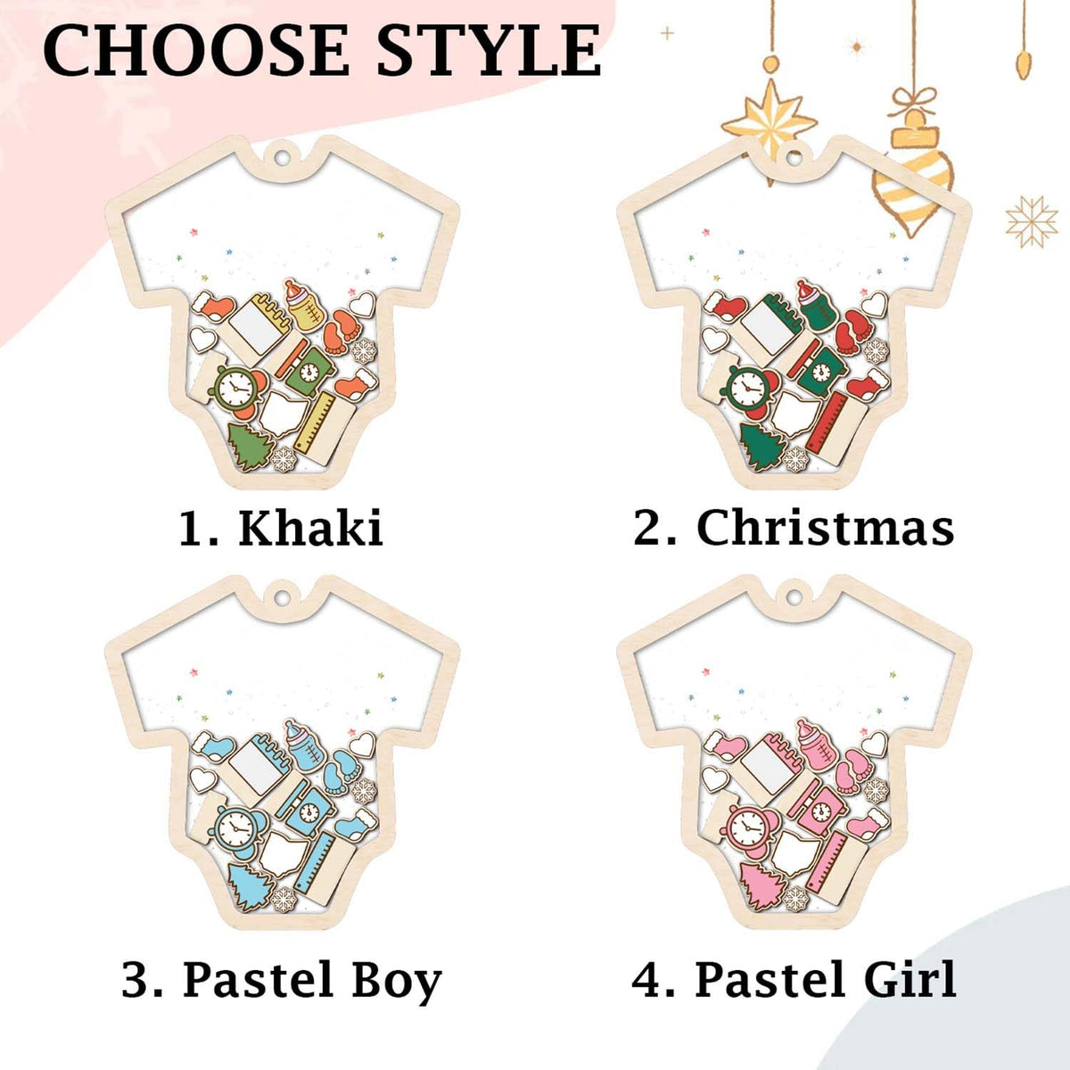Baby's First Christmas Ornament 2026 Acrylic Wooden 5" M77635