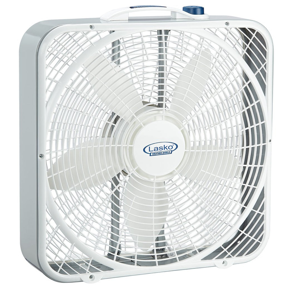 20 Inch 3 Speeds White Box Fan with Carry Handle A9344