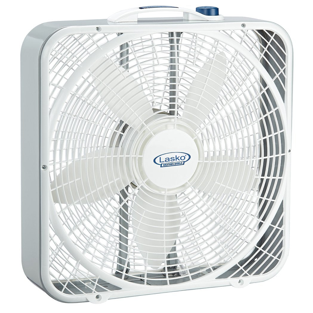 20 Inch 3 Speeds White Box Fan with Carry Handle A9344