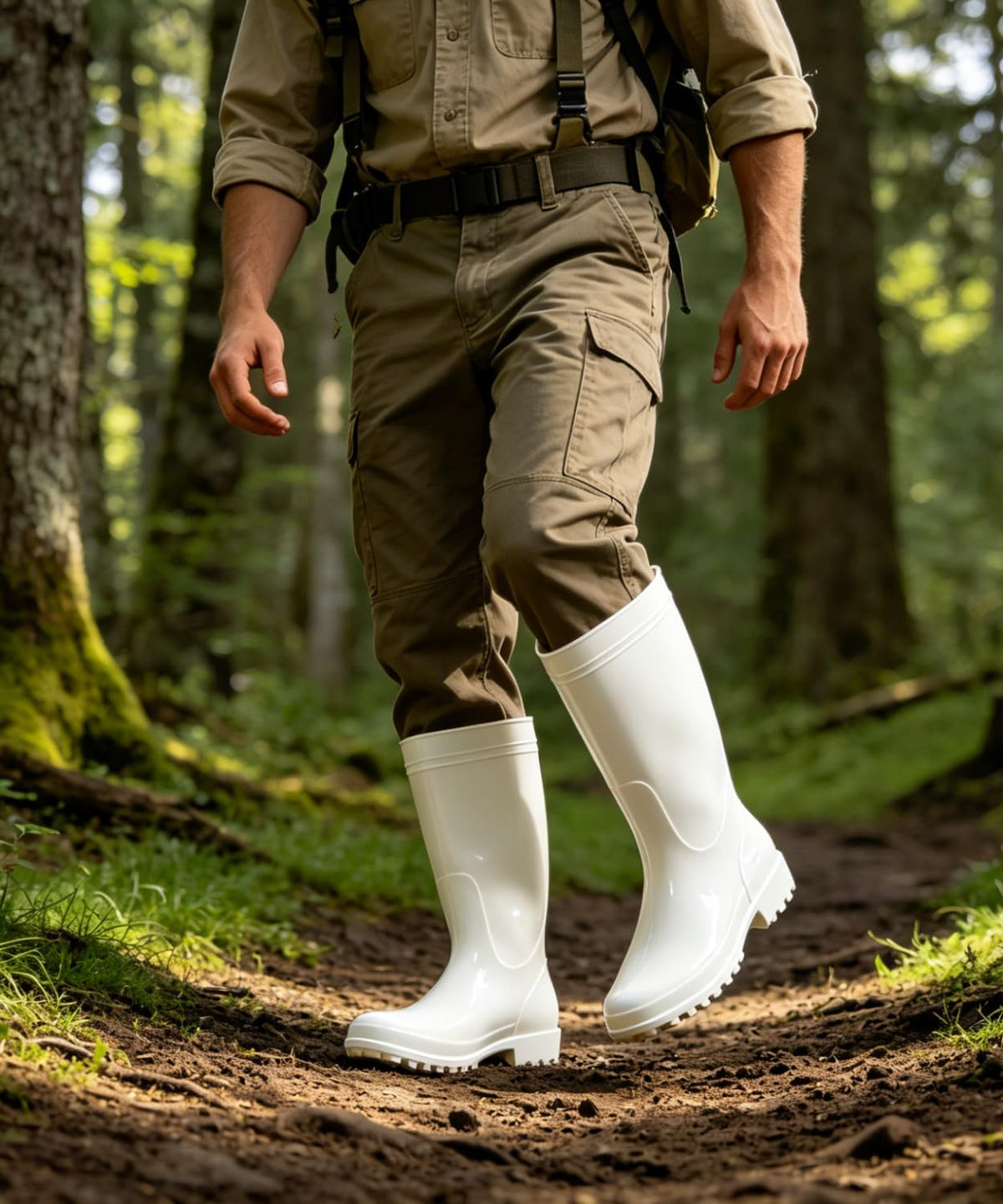 Mid-Calf Waterproof Anti-Slip Rubber Boots Q1486