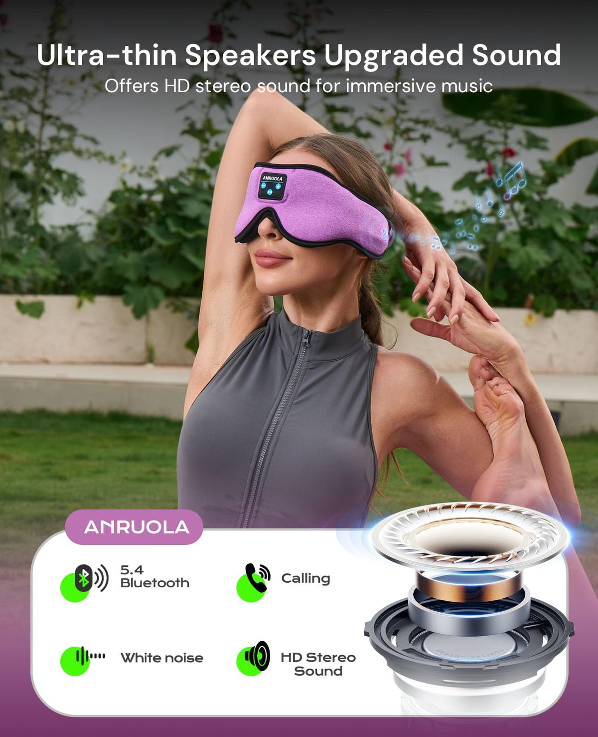 Bluetooth Sleep Mask with Blackout Eye Mask S2878