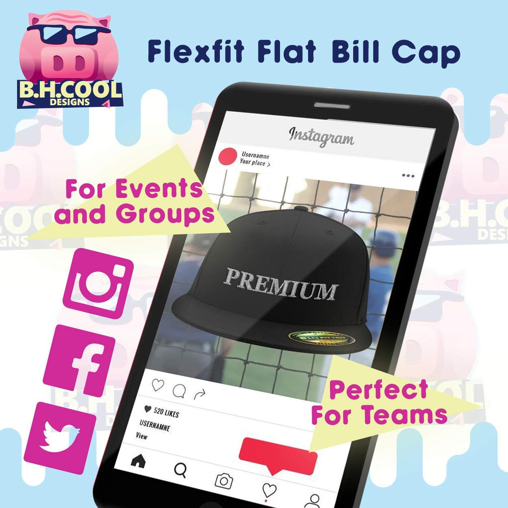 Flat Bill Fitted Hat S61313