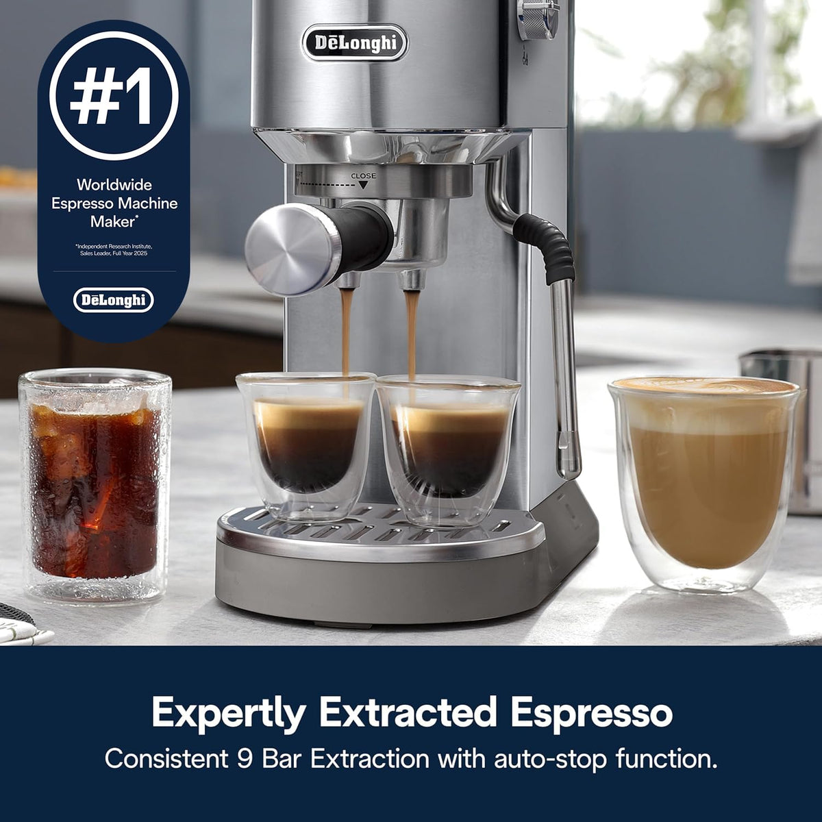 Compact Espresso Machine with Milk Frother S107907
