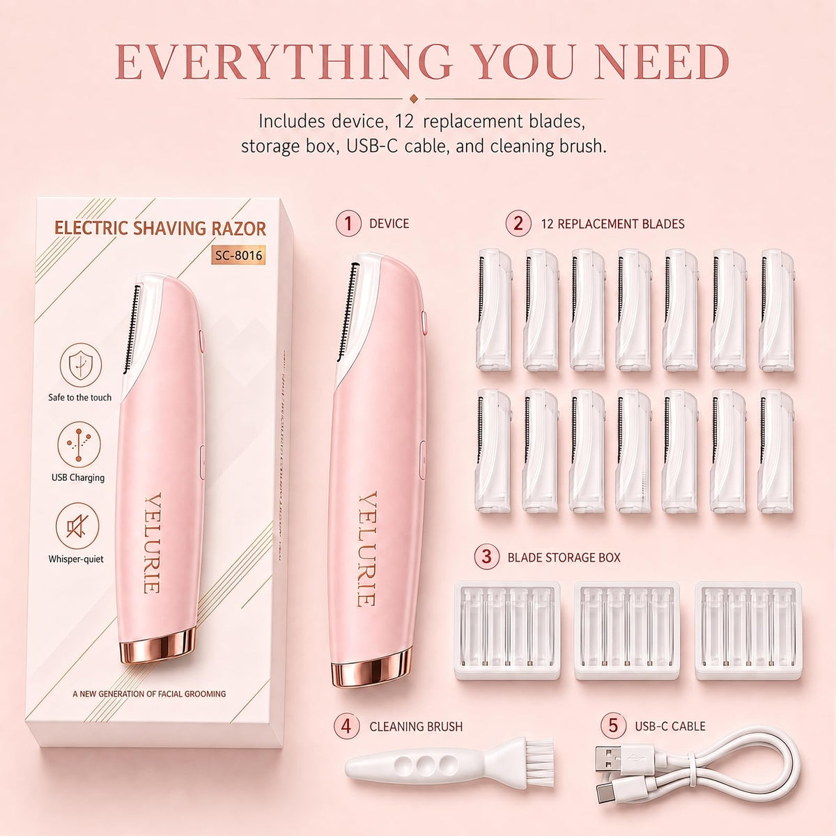 Pink Dermaplane Razor B500