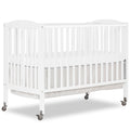 Full Size 2-in-1 Folding Baby Crib White C32681