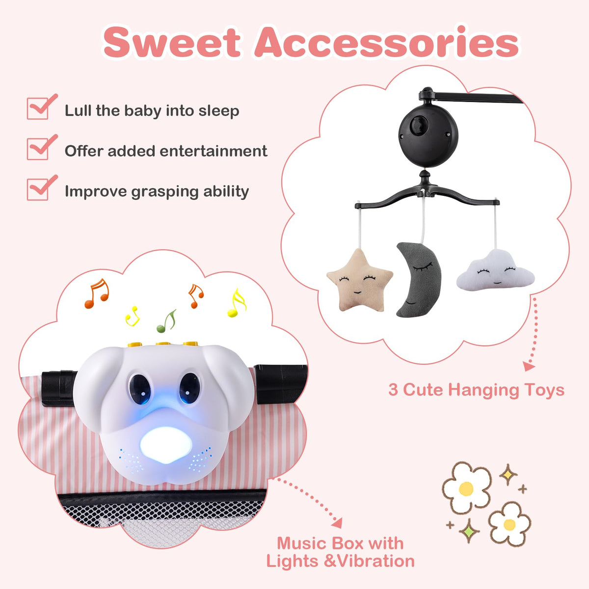 3 in 1 Pack and Play Portable Baby Playard with Bassinet B290544