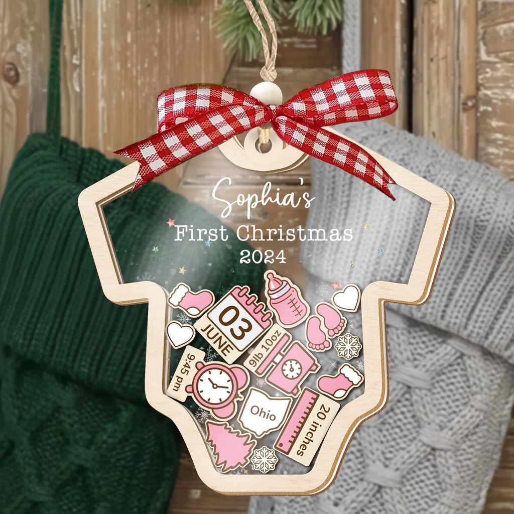 Baby's First Christmas Ornament 2026 Acrylic Wooden 5" M77635