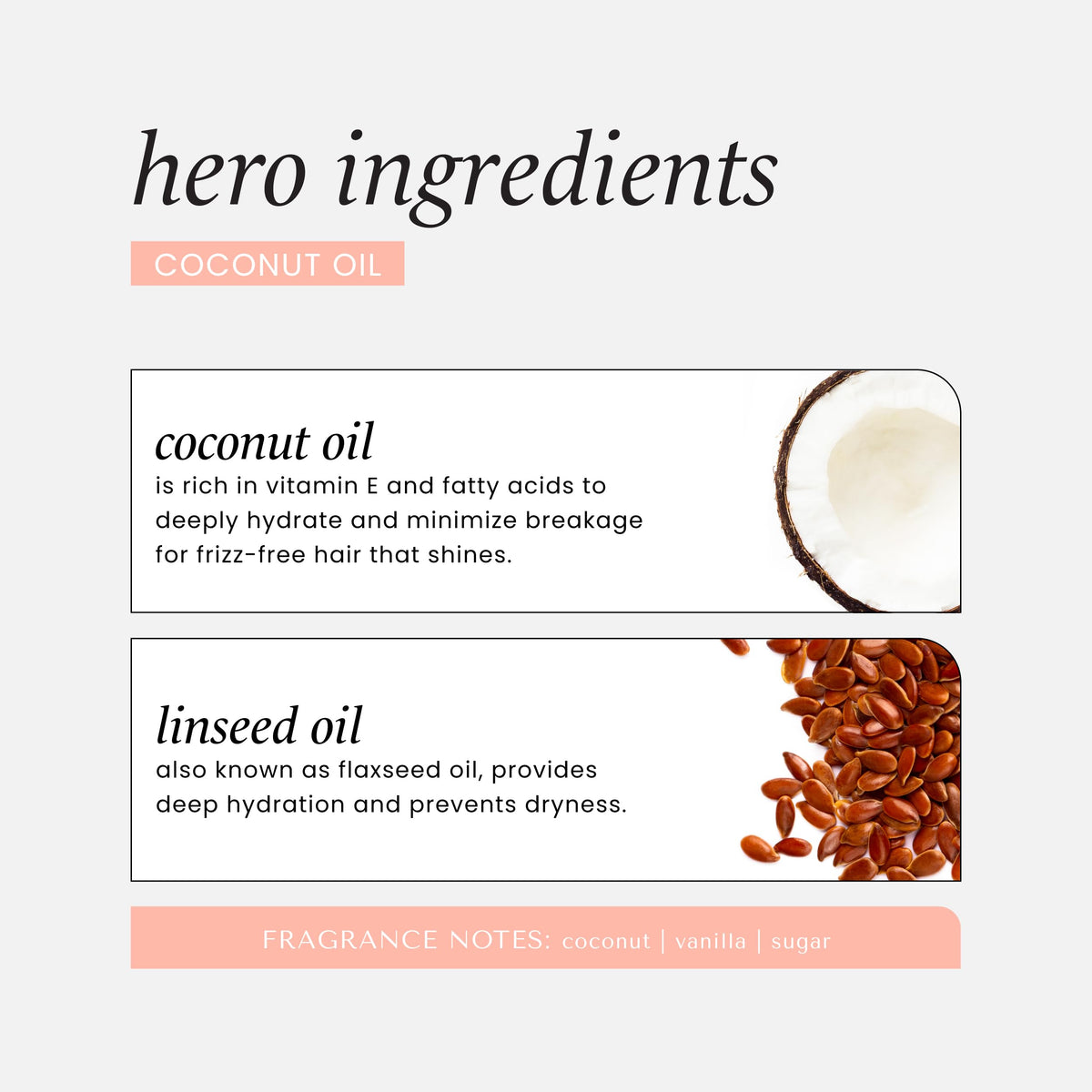Coconut Nourishing Shampoo + Conditioner Set Sulfate-Free 12oz each V70439