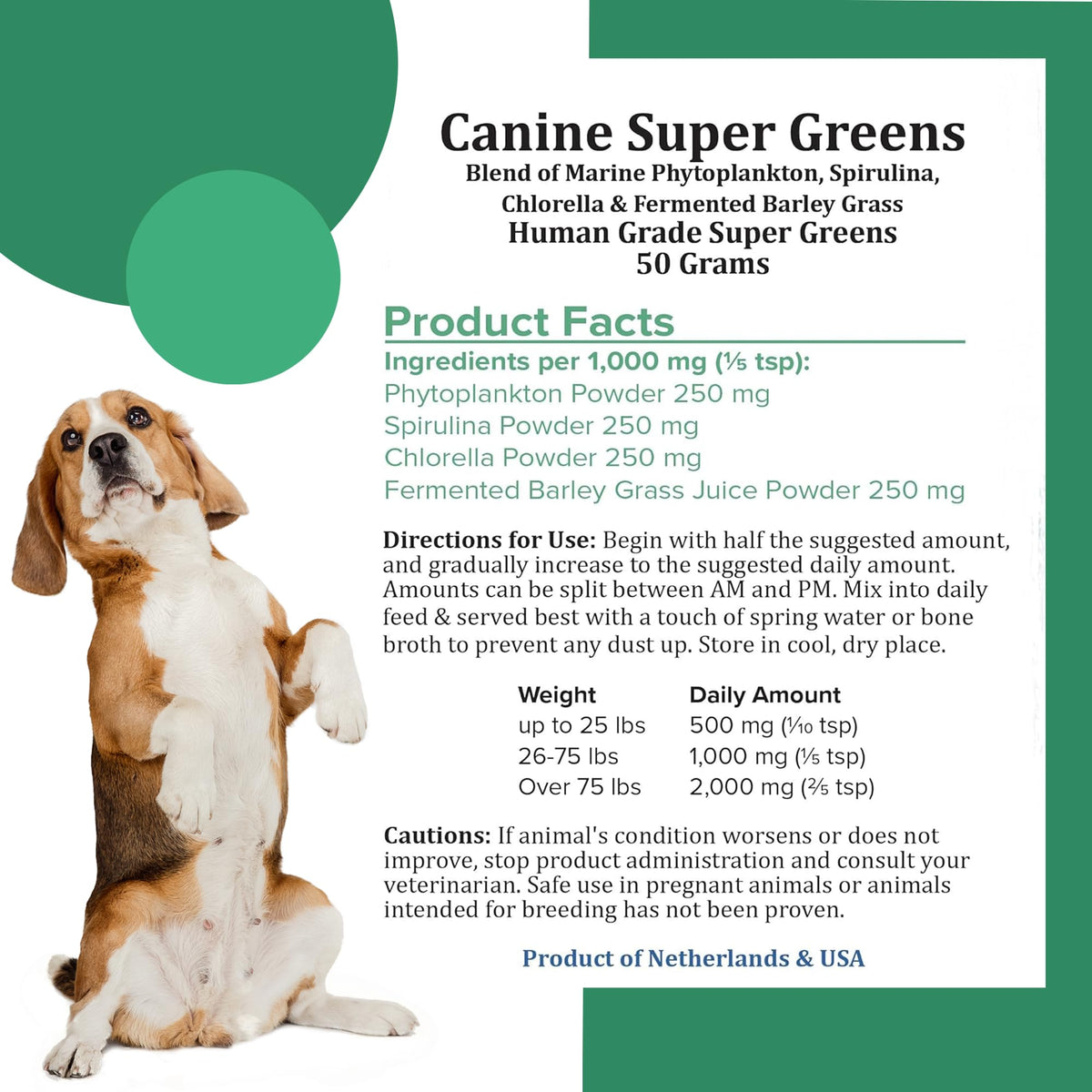 Plant-Based Dog Food Toppers Supplement Powder 50g C1051