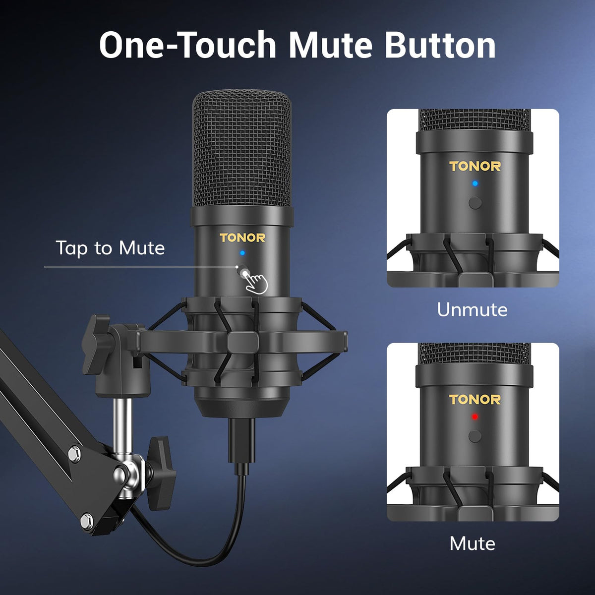 USB Condenser Microphone with Boom Arm Kit V409467